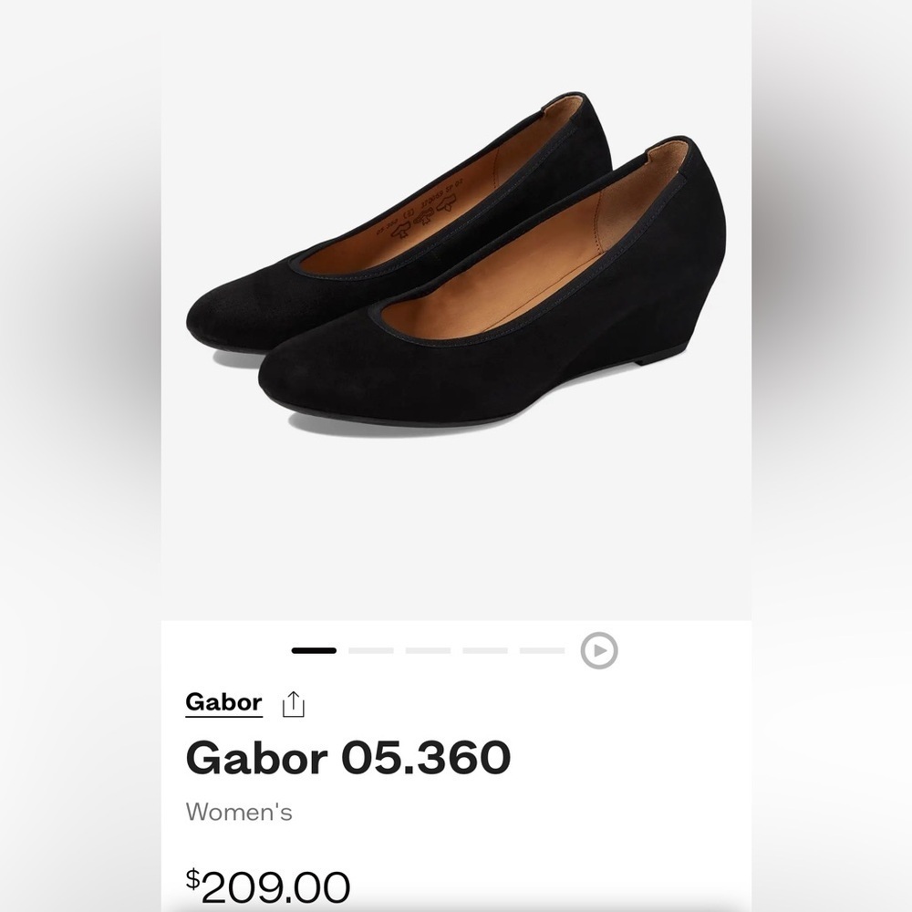 GABOR
SACCHETTO SUEDE SLIP ON LOAFER HEELS